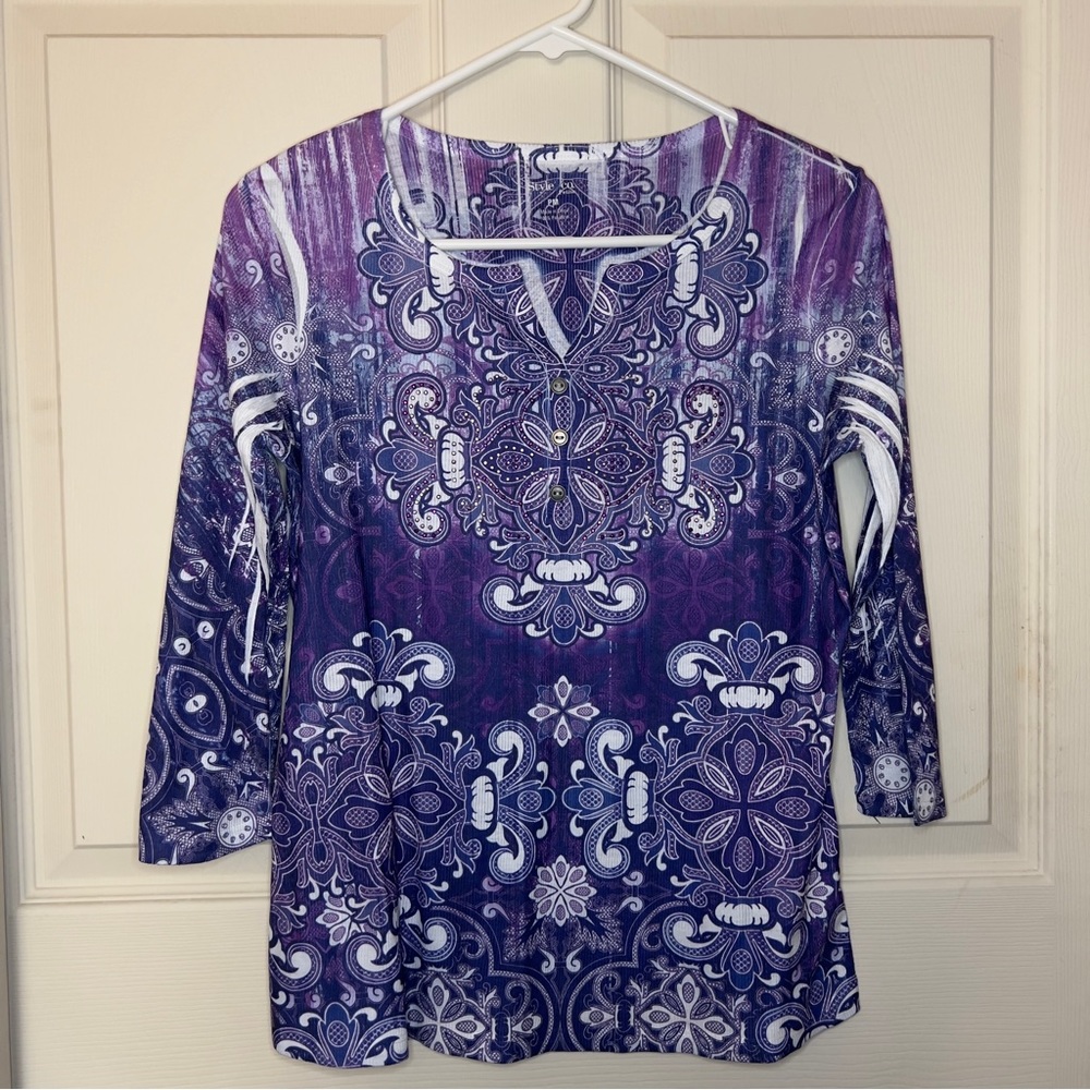 ‼️2/$12‼️ 3/4 sleeve cotton blouse size S